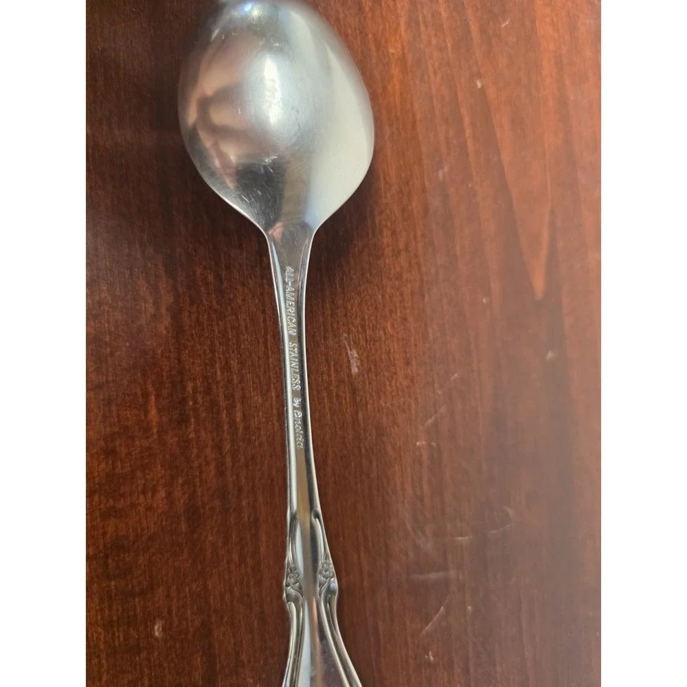 50 Pc Oneida All American BRIARWOOD Stainless Steel Flatware w Serving Spoons